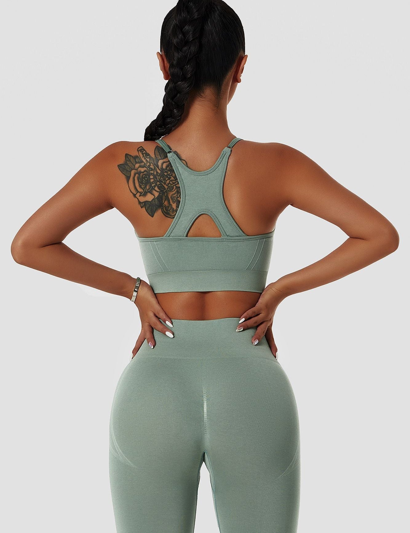 Spaghetti Strap Racerback Sports Bra by bornfocus