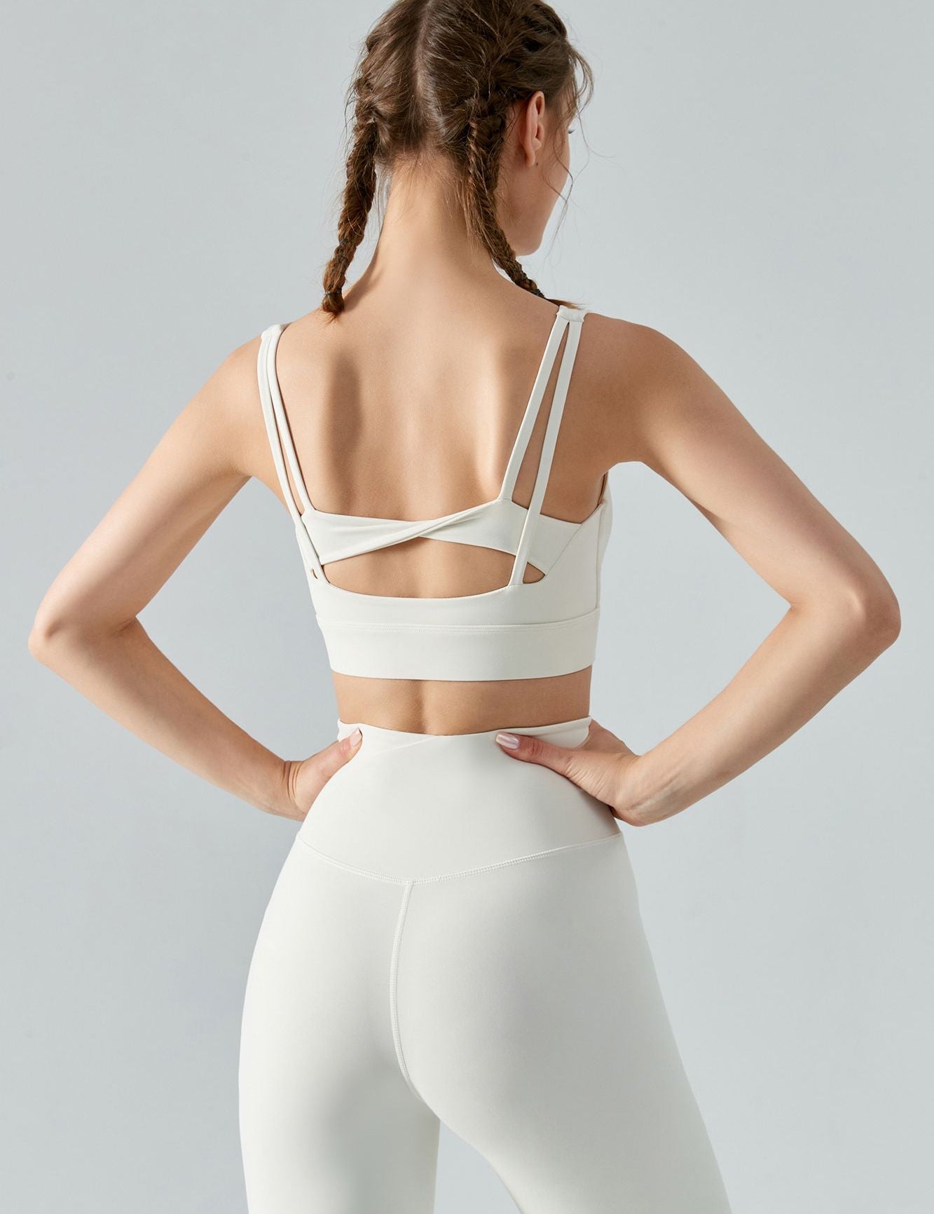 Strappy Twisted Sports Bra by bornfocus