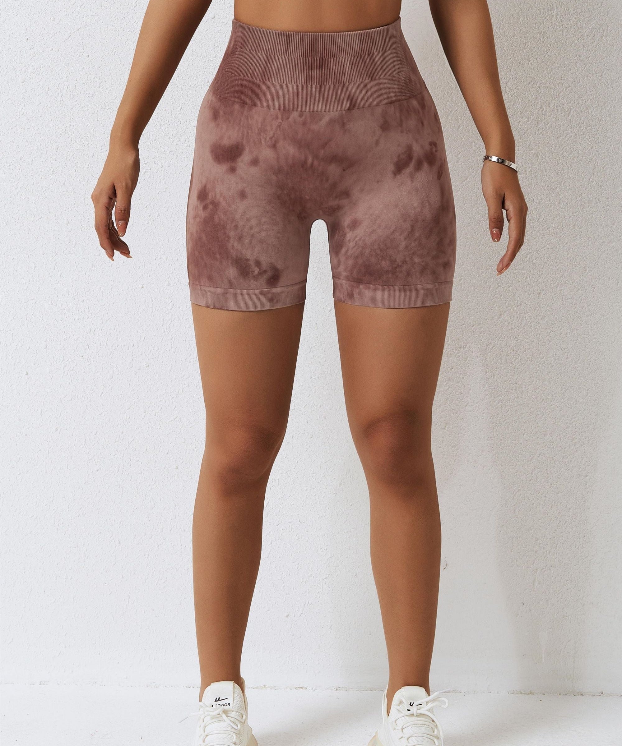 Seamless Tie Dye Scrunch Butt Shorts by bornfocus