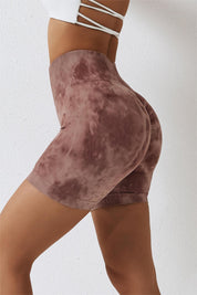 Seamless Tie Dye Scrunch Butt Shorts by bornfocus