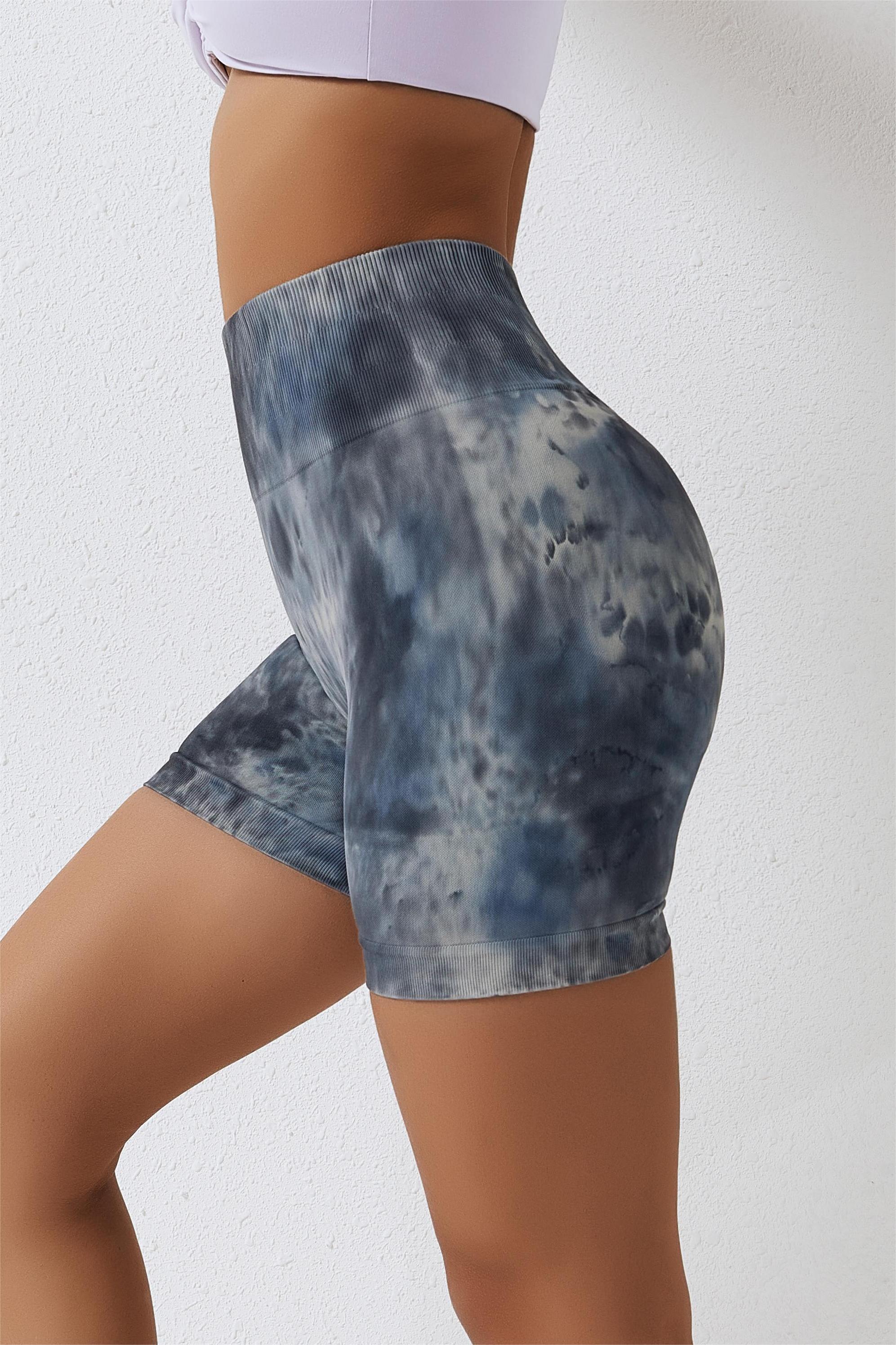 Seamless Tie Dye Scrunch Butt Shorts by bornfocus