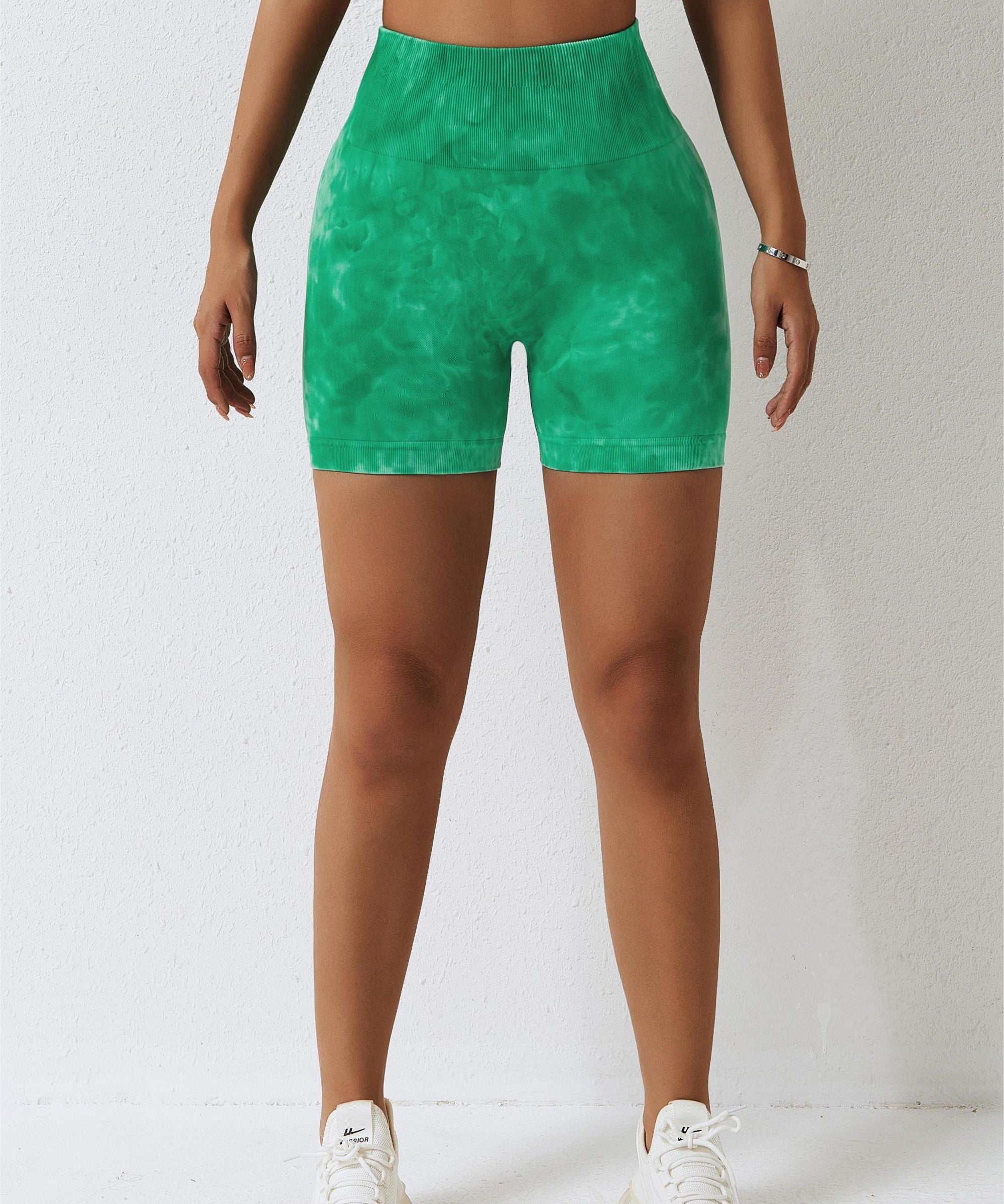Seamless Tie Dye Scrunch Butt Shorts by bornfocus