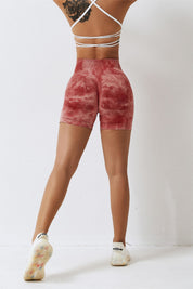 Seamless Tie Dye Scrunch Butt Shorts by bornfocus