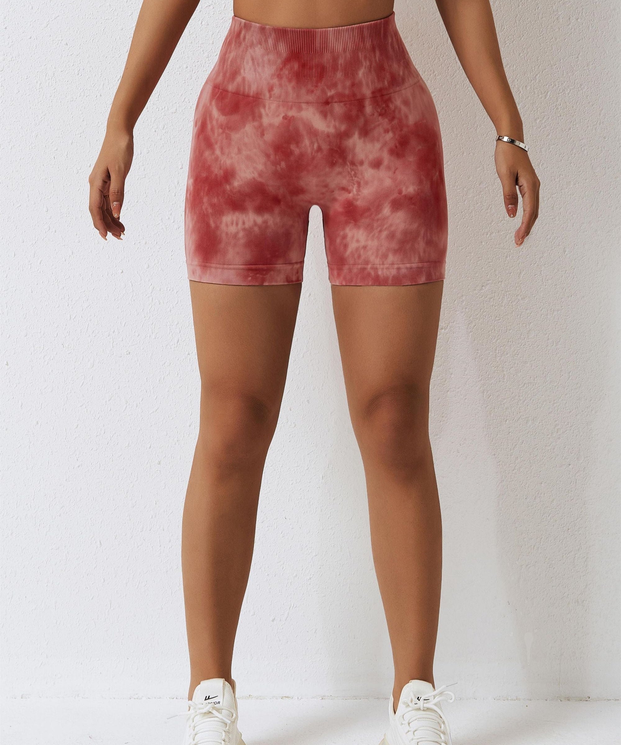 Seamless Tie Dye Scrunch Butt Shorts by bornfocus