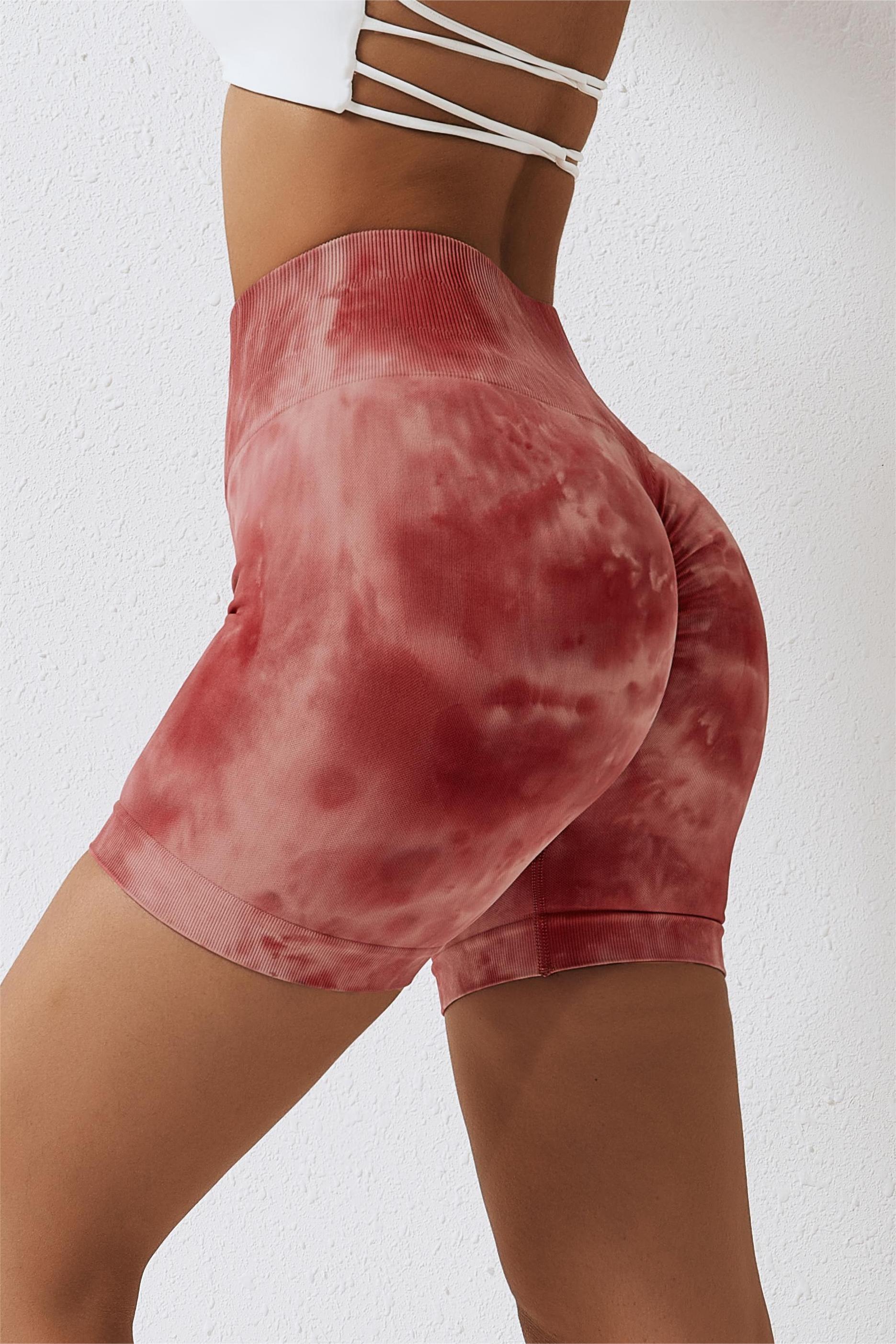 Seamless Tie Dye Scrunch Butt Shorts by bornfocus