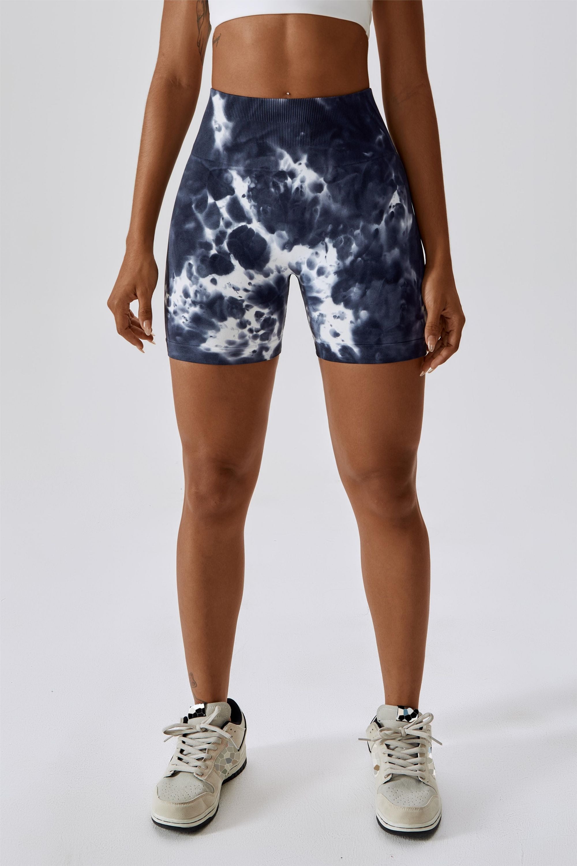 Seamless Tie Dye Scrunch Butt Shorts | Bum Sculpting