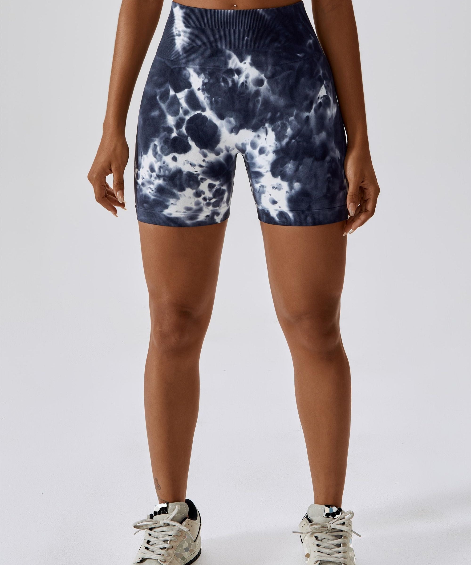 Seamless Tie Dye Scrunch Butt Shorts by bornfocus