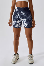 Seamless Tie Dye Scrunch Butt Shorts by bornfocus