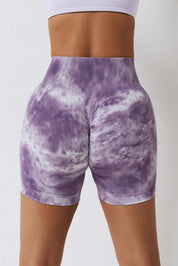 Seamless Tie Dye Scrunch Butt Shorts by bornfocus