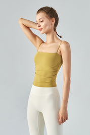 Side Ruched Camisole with Built In Bra by bornfocus