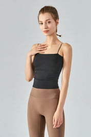 Side Ruched Camisole with Built In Bra by bornfocus