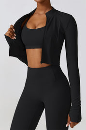 SprintCrop Elite Long Sleeve Jacket by bornfocus