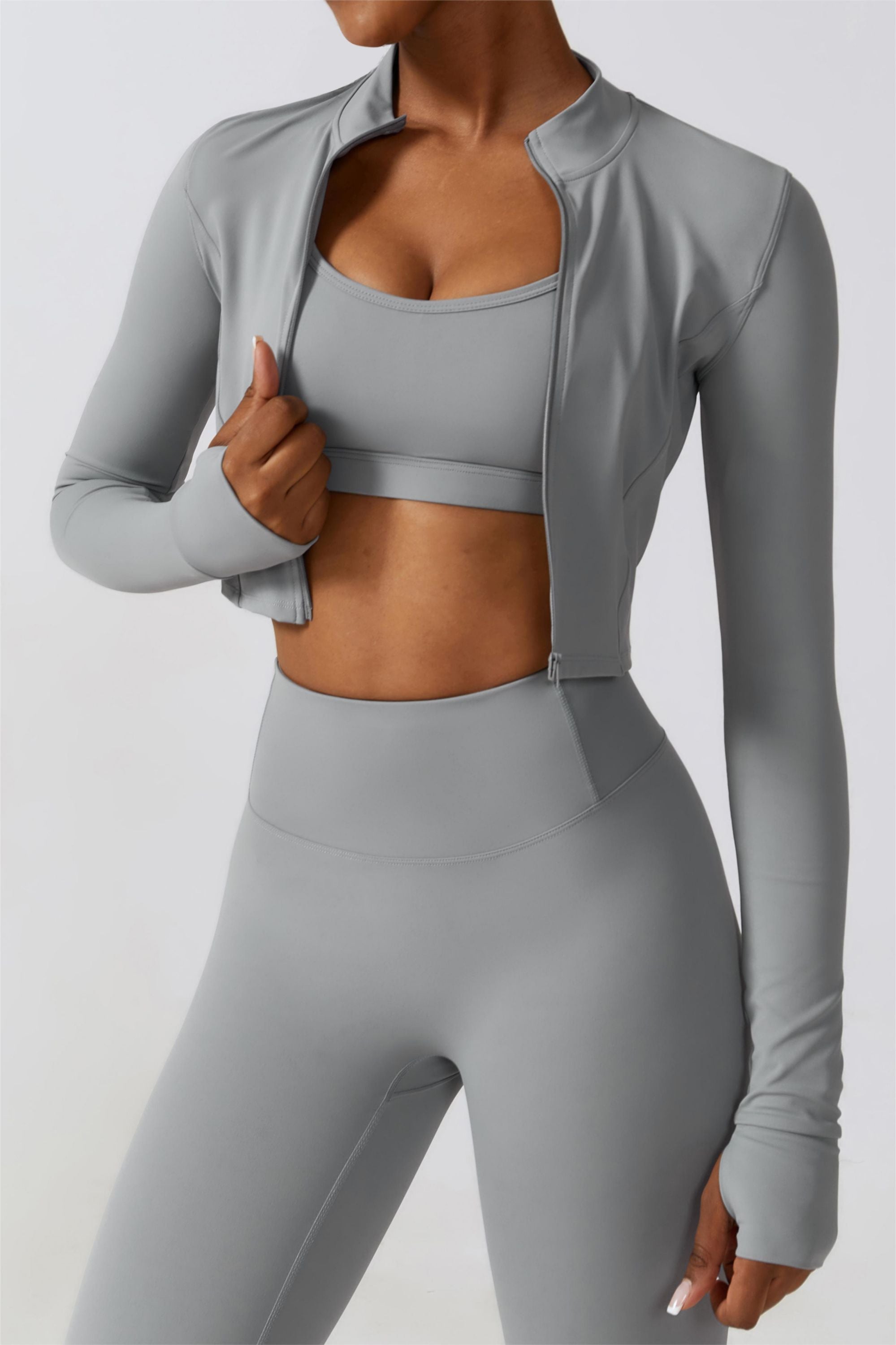 SprintCrop Elite Long Sleeve Jacket by bornfocus