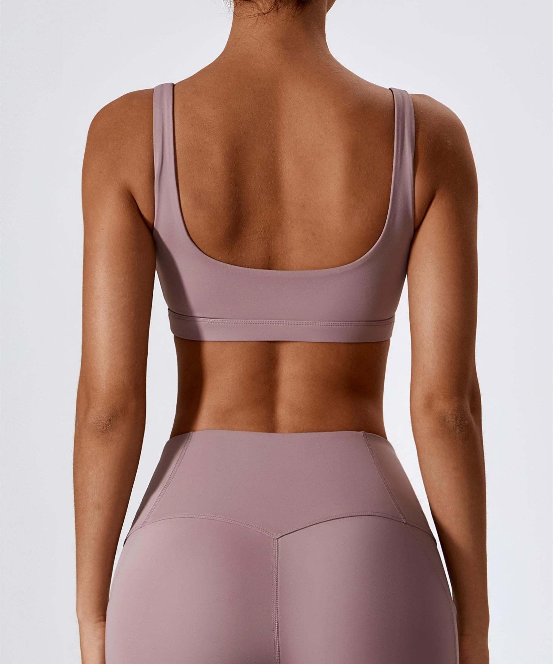 Square-Neck U-Back Sports Bra by bornfocus