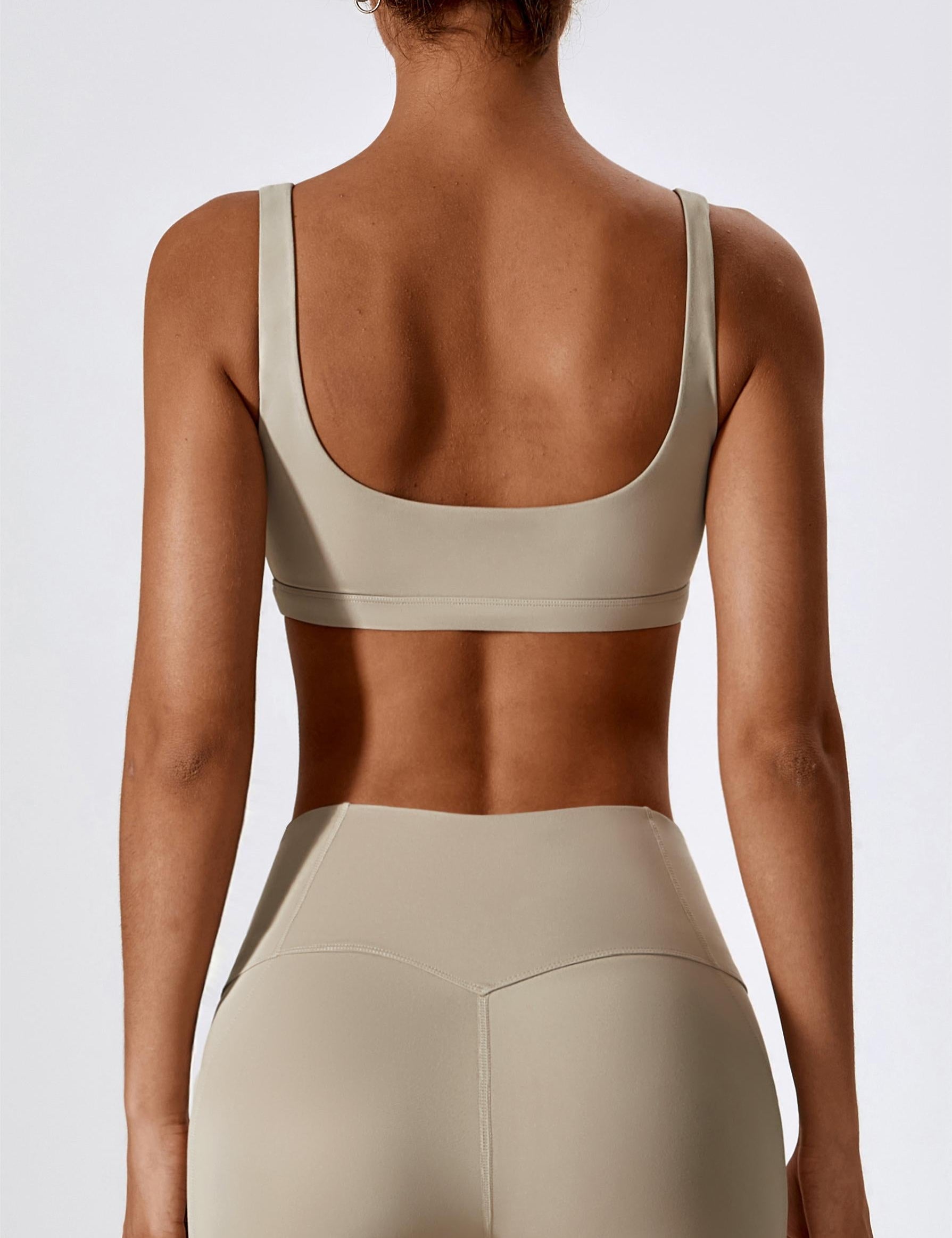 Square-Neck U-Back Sports Bra by bornfocus