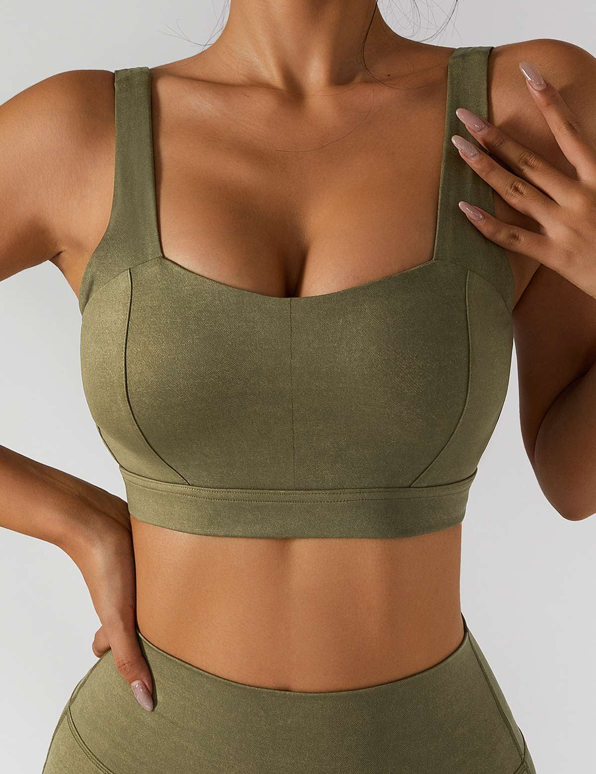 Straight Straps Backless Sports Bra by bornfocus