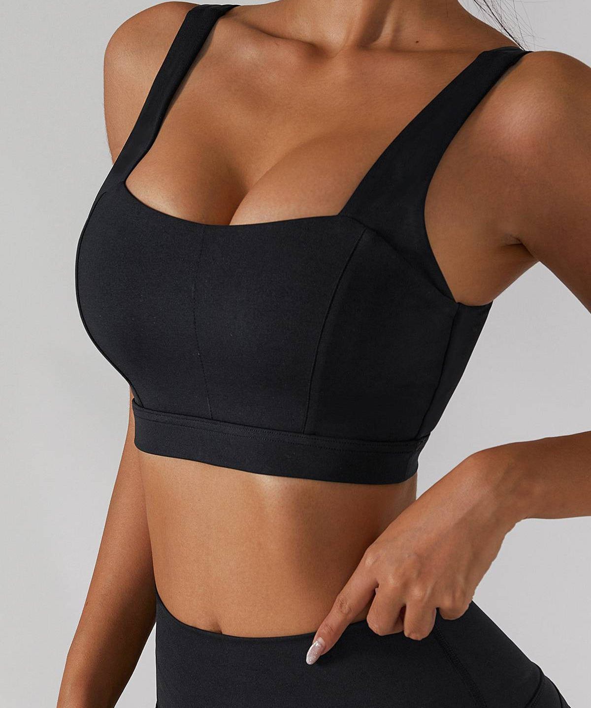 Straight Straps Backless Sports Bra by bornfocus