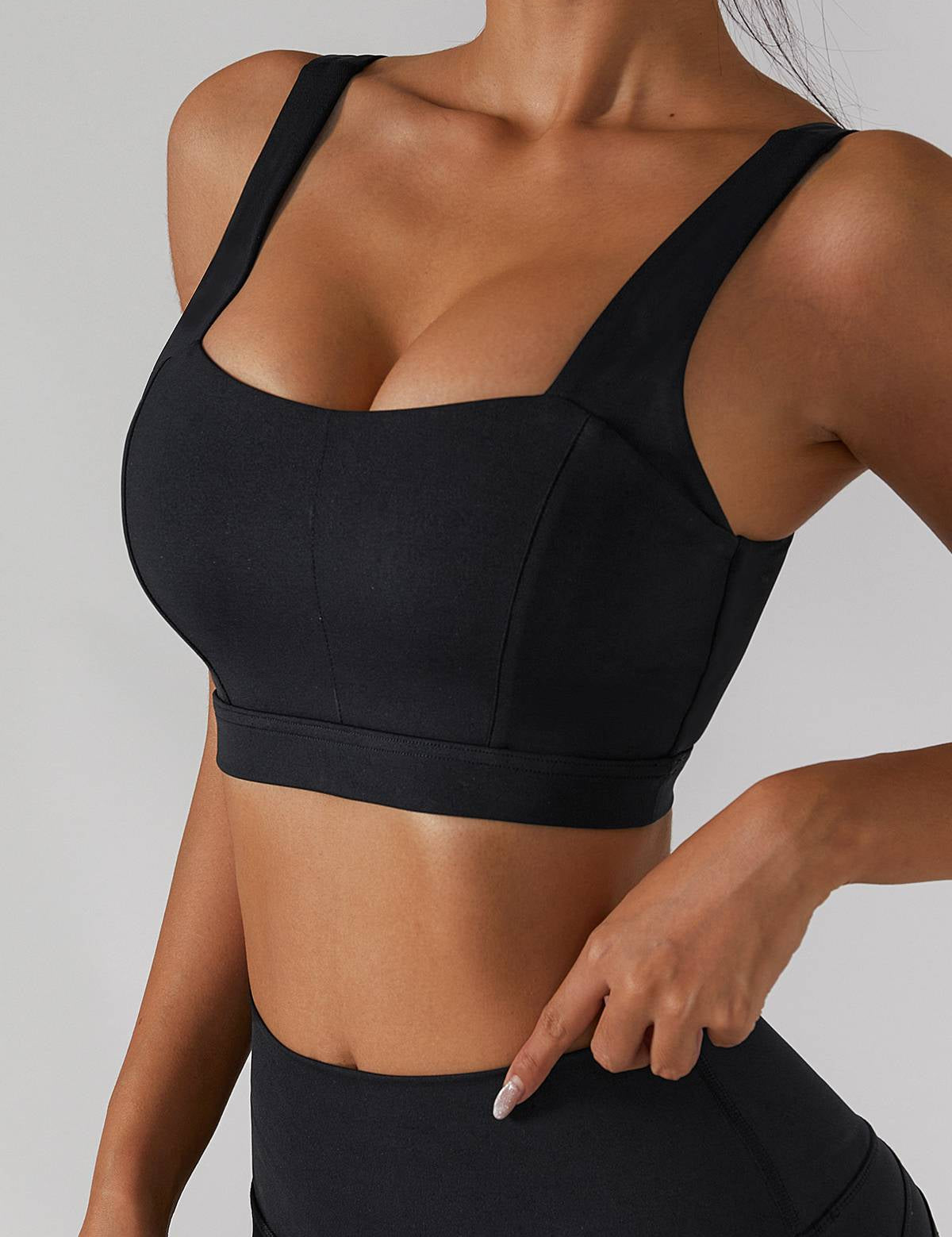 Straight Straps Backless Sports Bra by bornfocus