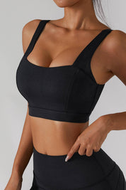 Straight Straps Backless Sports Bra by bornfocus