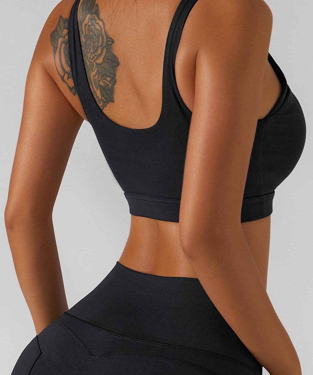 Straight Straps Backless Sports Bra by bornfocus