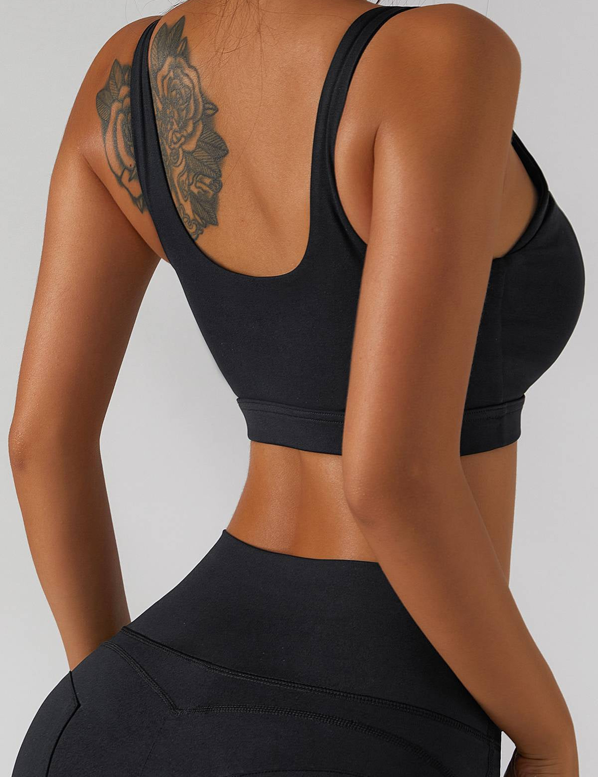 Straight Straps Backless Sports Bra by bornfocus