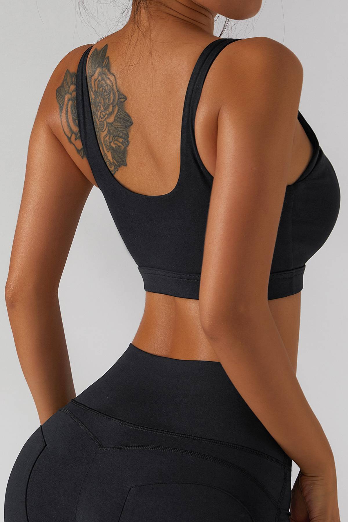 Straight Straps Backless Sports Bra by bornfocus