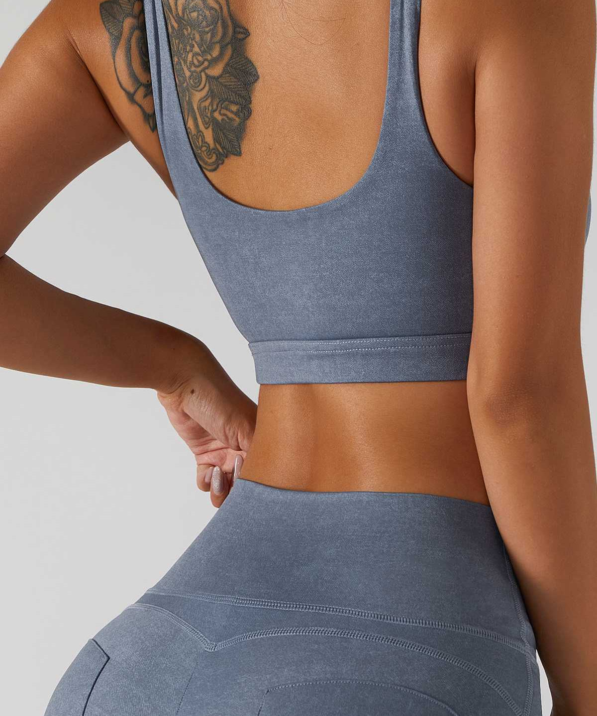 Straight Straps Backless Sports Bra by bornfocus