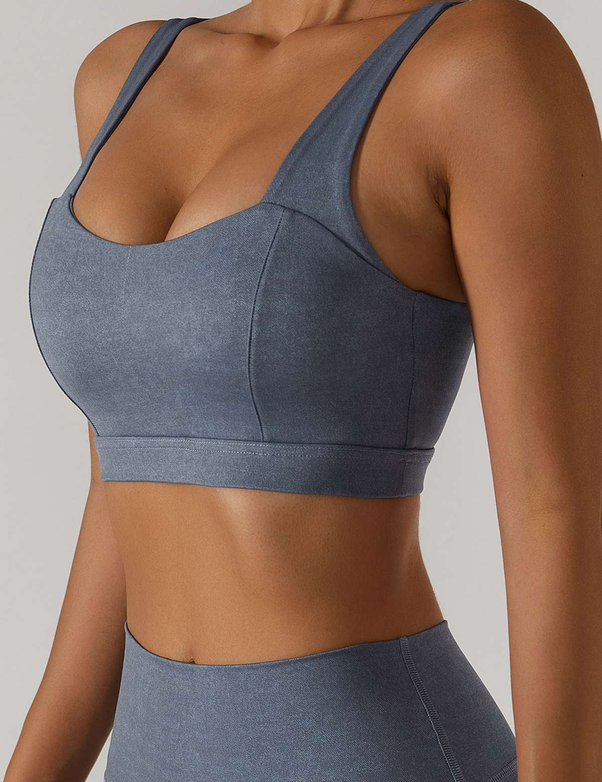 Straight Straps Backless Sports Bra by bornfocus