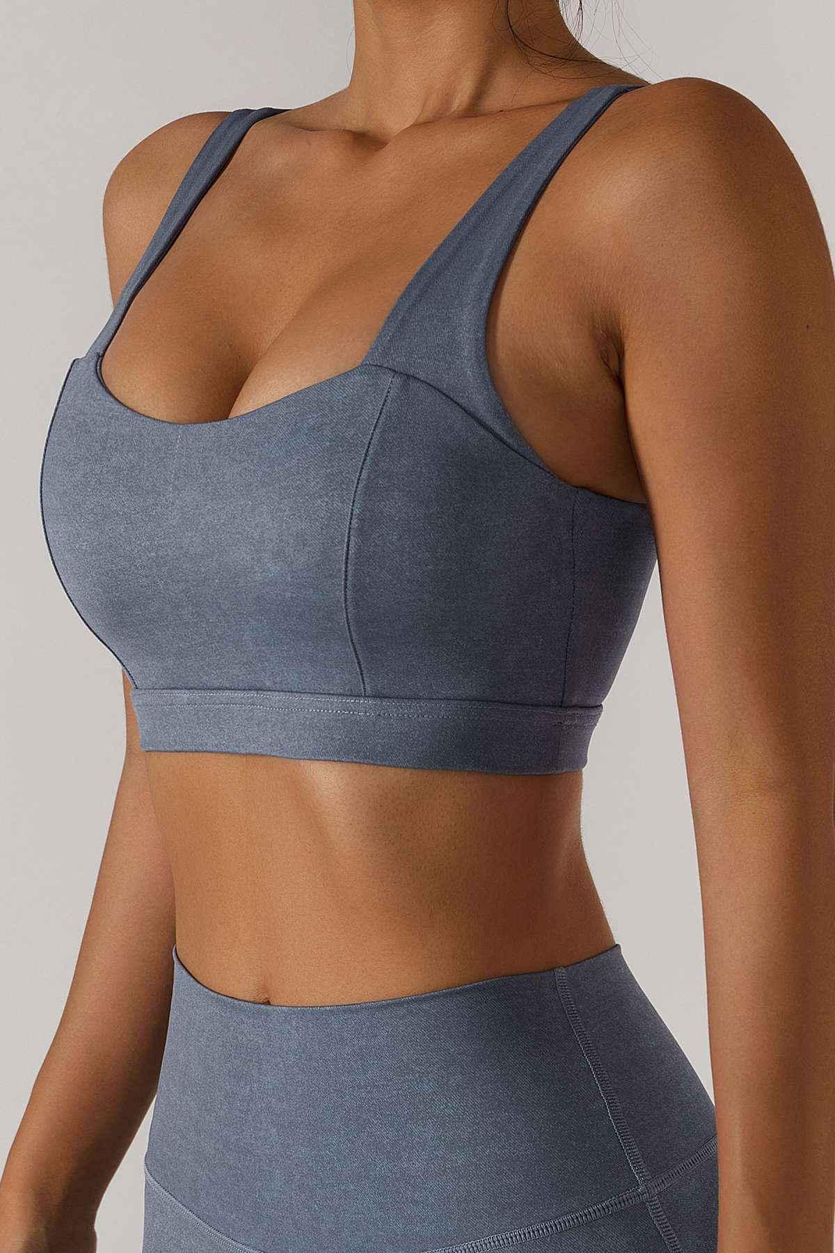 Straight Straps Backless Sports Bra by bornfocus