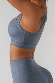 Straight Straps Backless Sports Bra by bornfocus