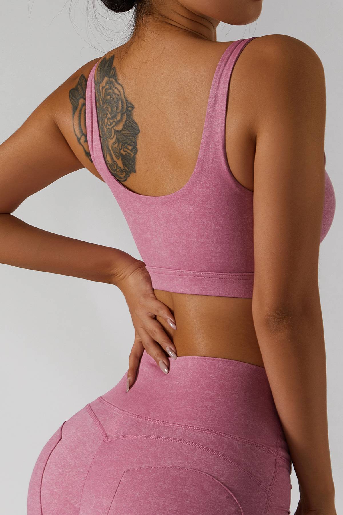 Straight Straps Backless Sports Bra by bornfocus