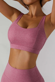 Straight Straps Backless Sports Bra by bornfocus