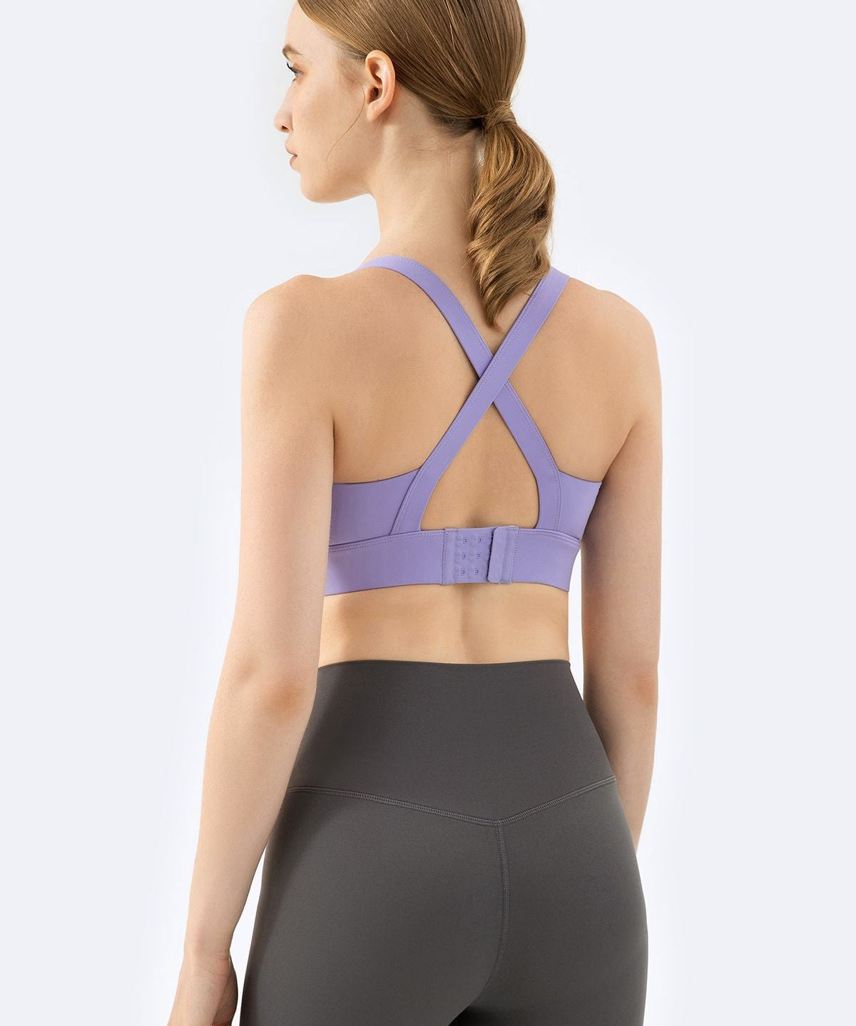 Strappy Back Cutout Sports Bra by bornfocus