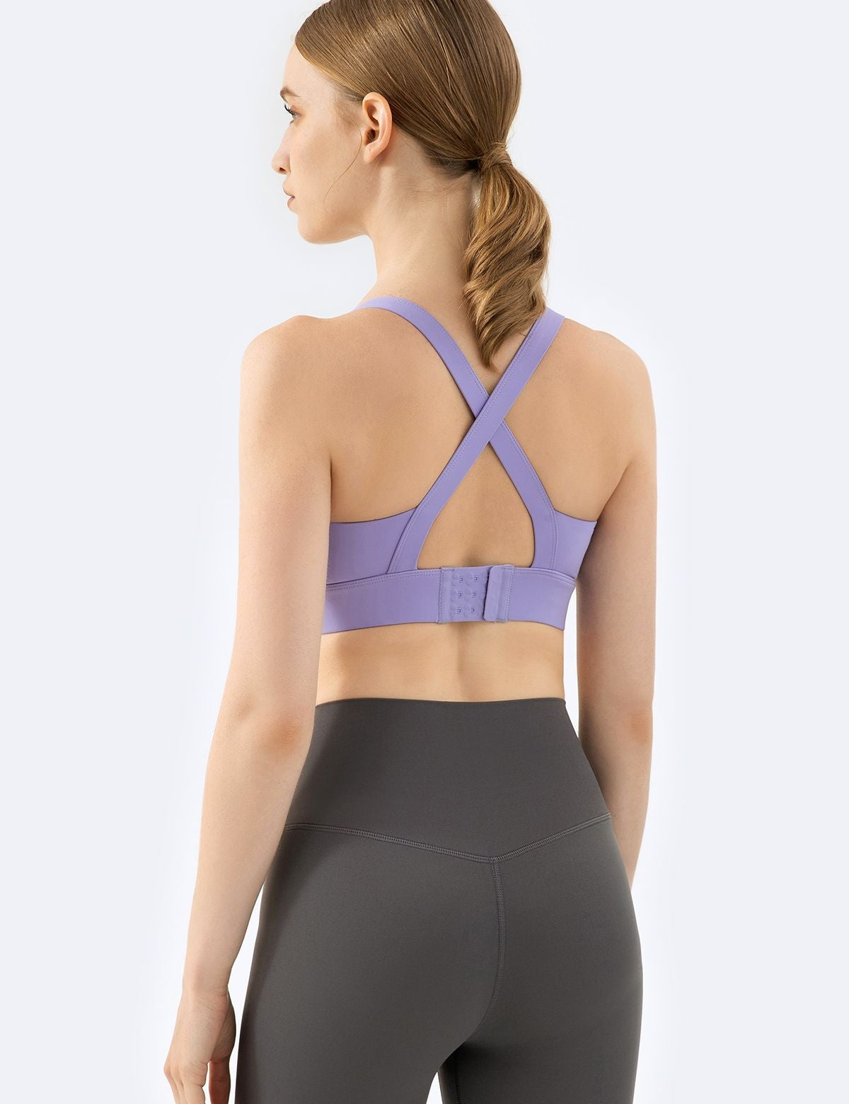 Strappy Back Cutout Sports Bra by bornfocus