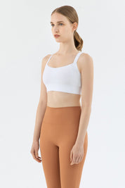 Strappy Back Cutout Sports Bra by bornfocus