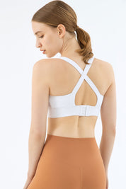 Strappy Back Cutout Sports Bra by bornfocus