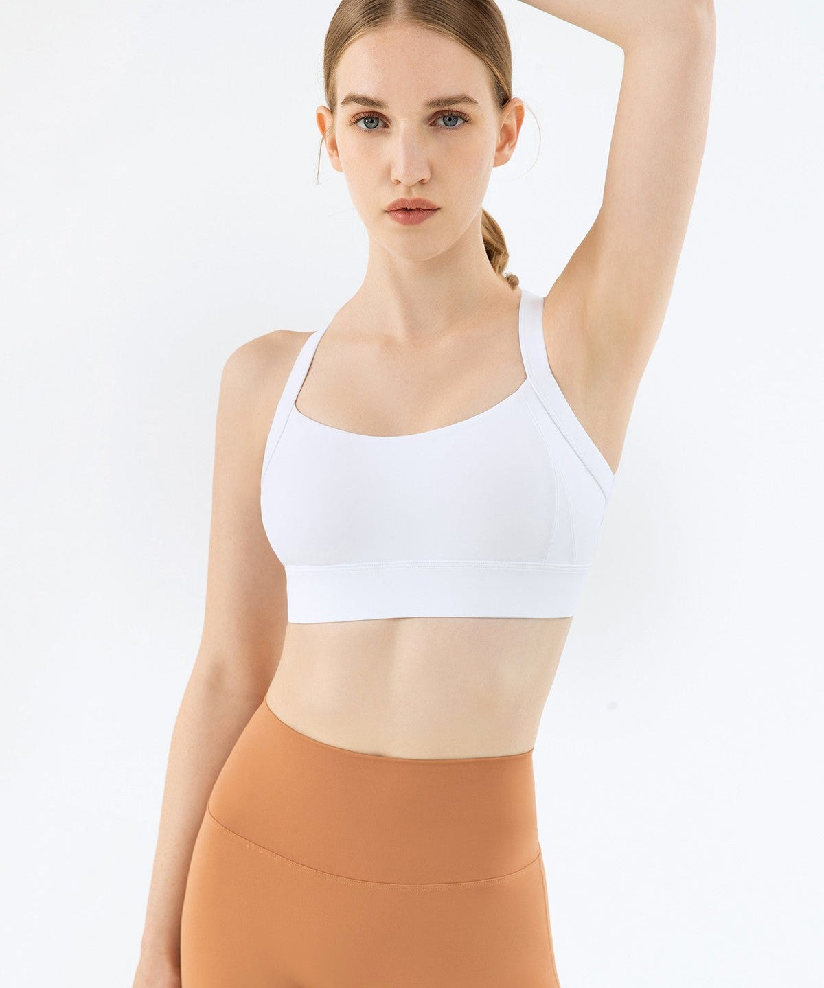 Strappy Back Cutout Sports Bra by bornfocus