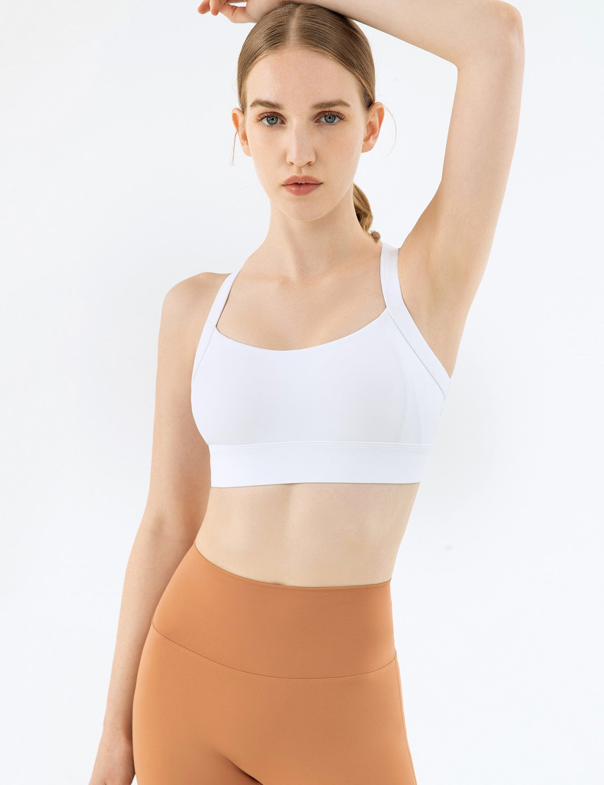 Strappy Back Cutout Sports Bra by bornfocus