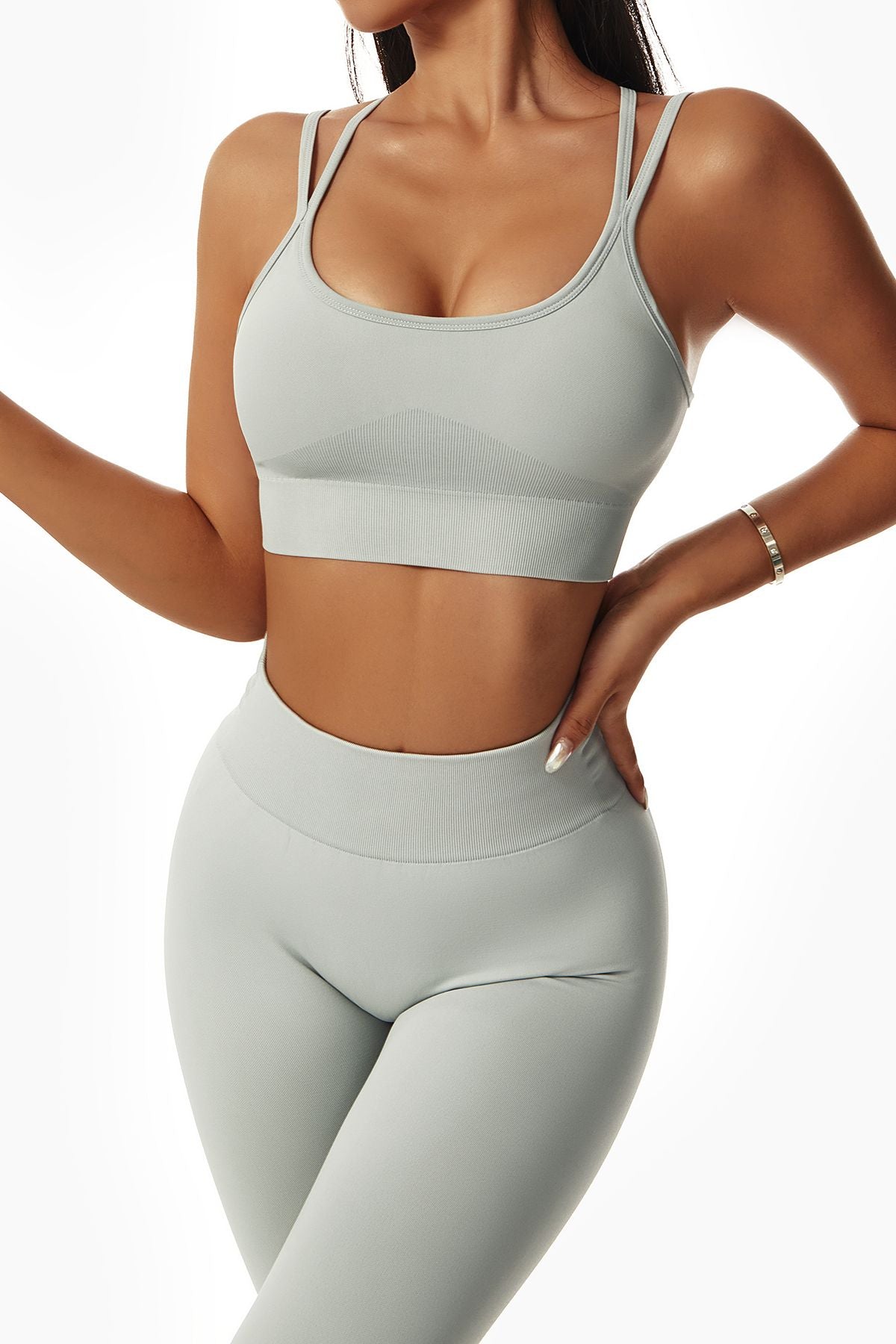 Strappy Seamless Supportive Sports Bra by bornfocus