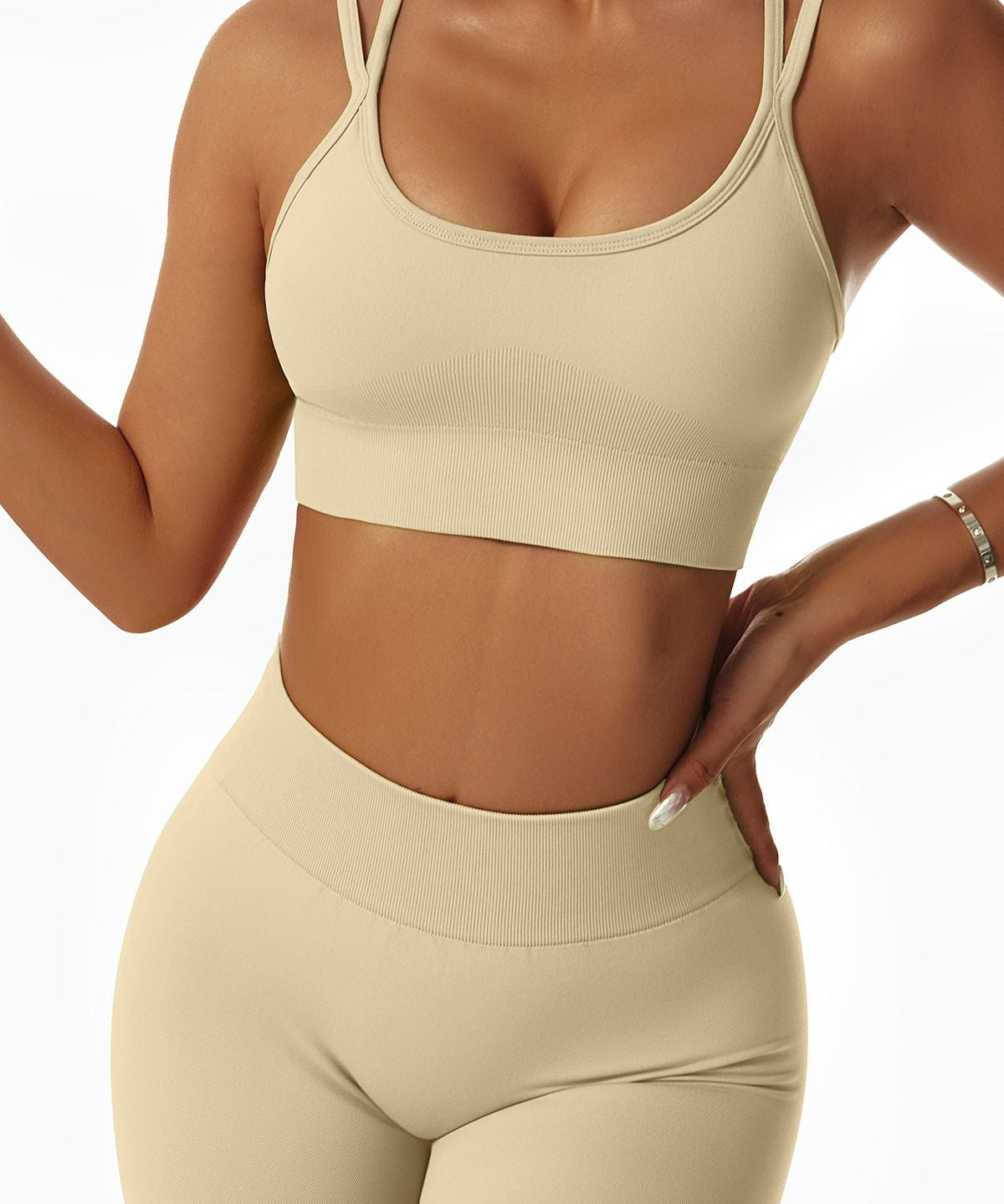 Strappy Seamless Supportive Sports Bra by bornfocus