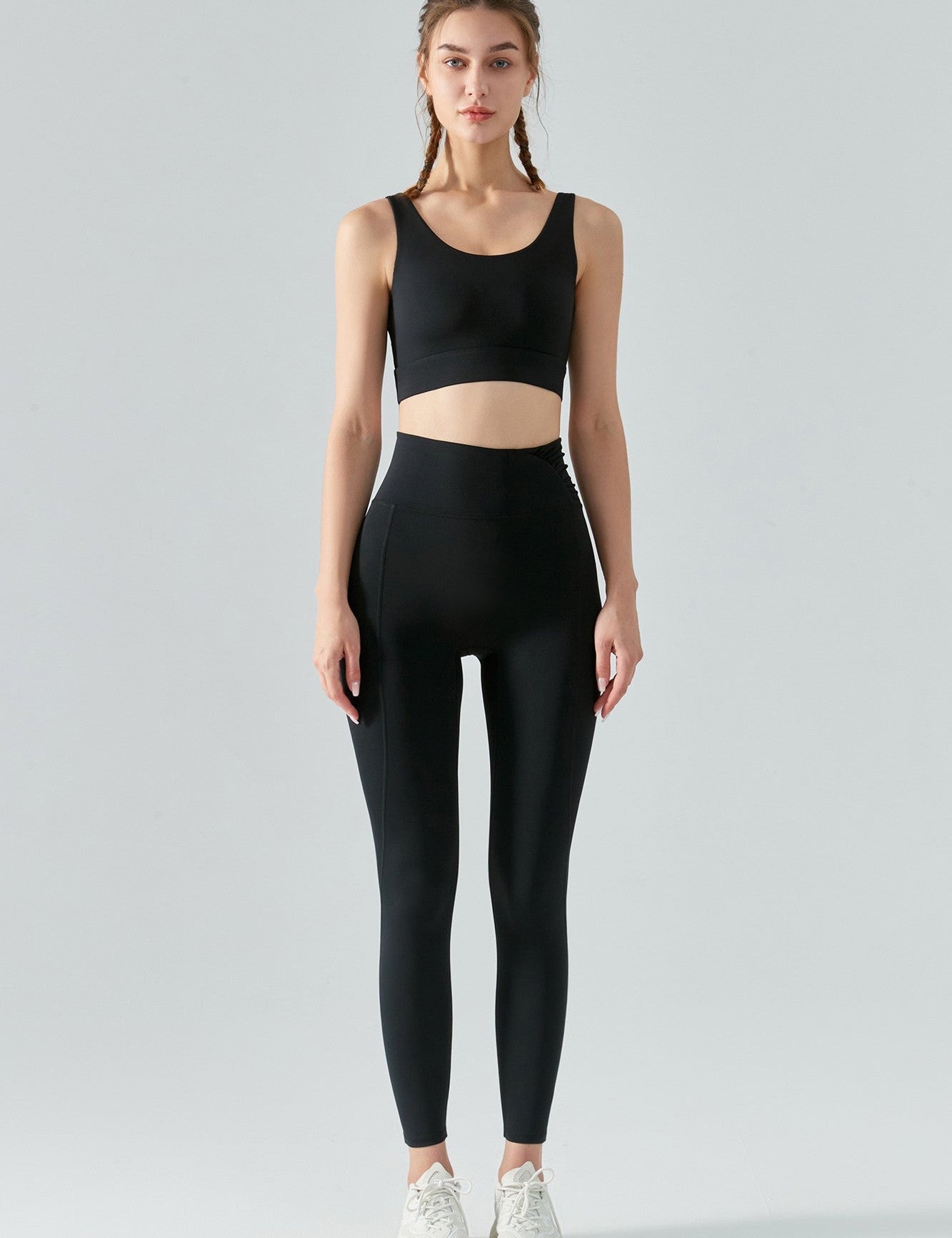 Strappy Twisted Sports Bra & Leggings Activewear Set by bornfocus