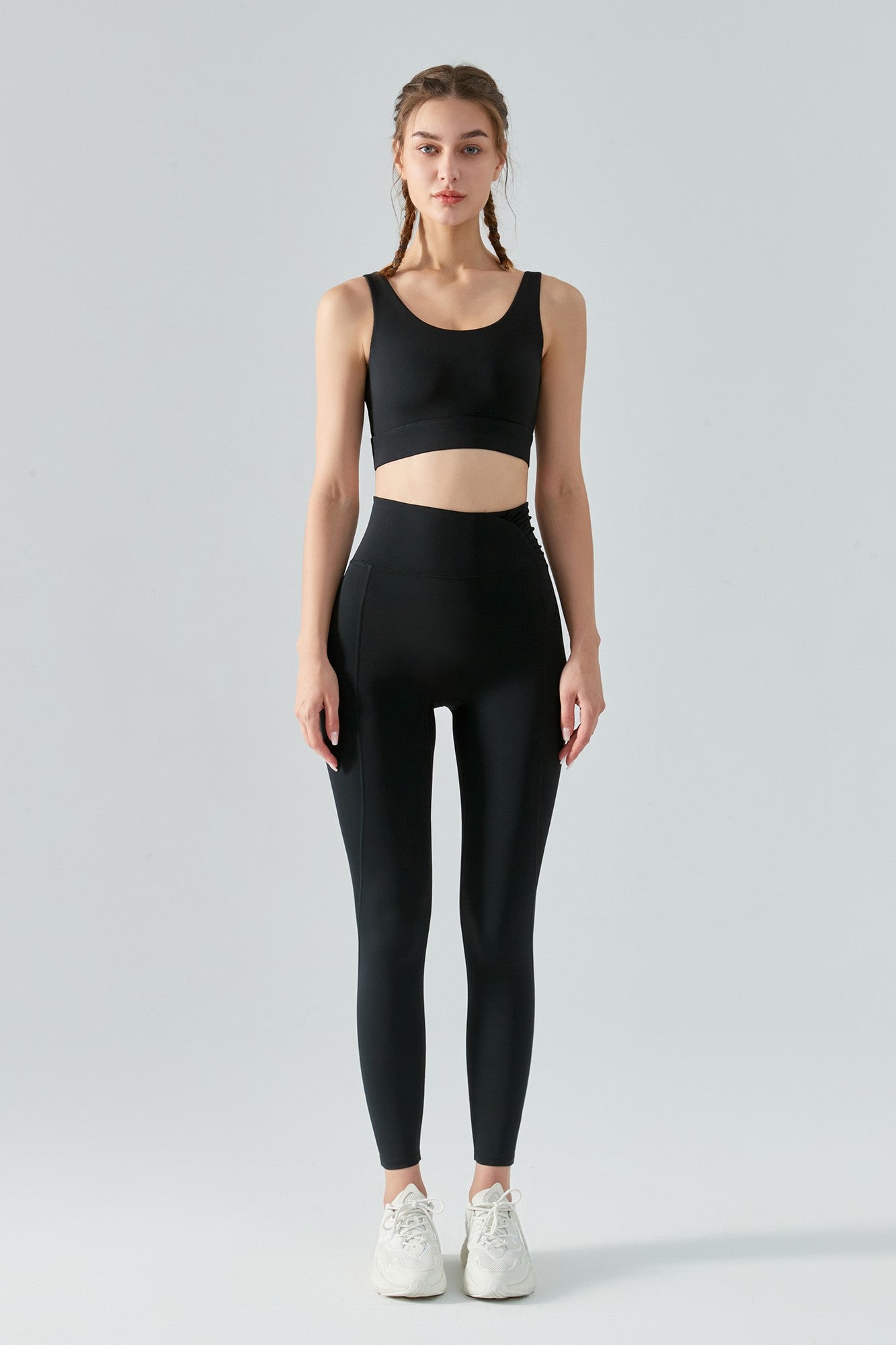 Strappy Twisted Sports Bra & Leggings Activewear Set by bornfocus