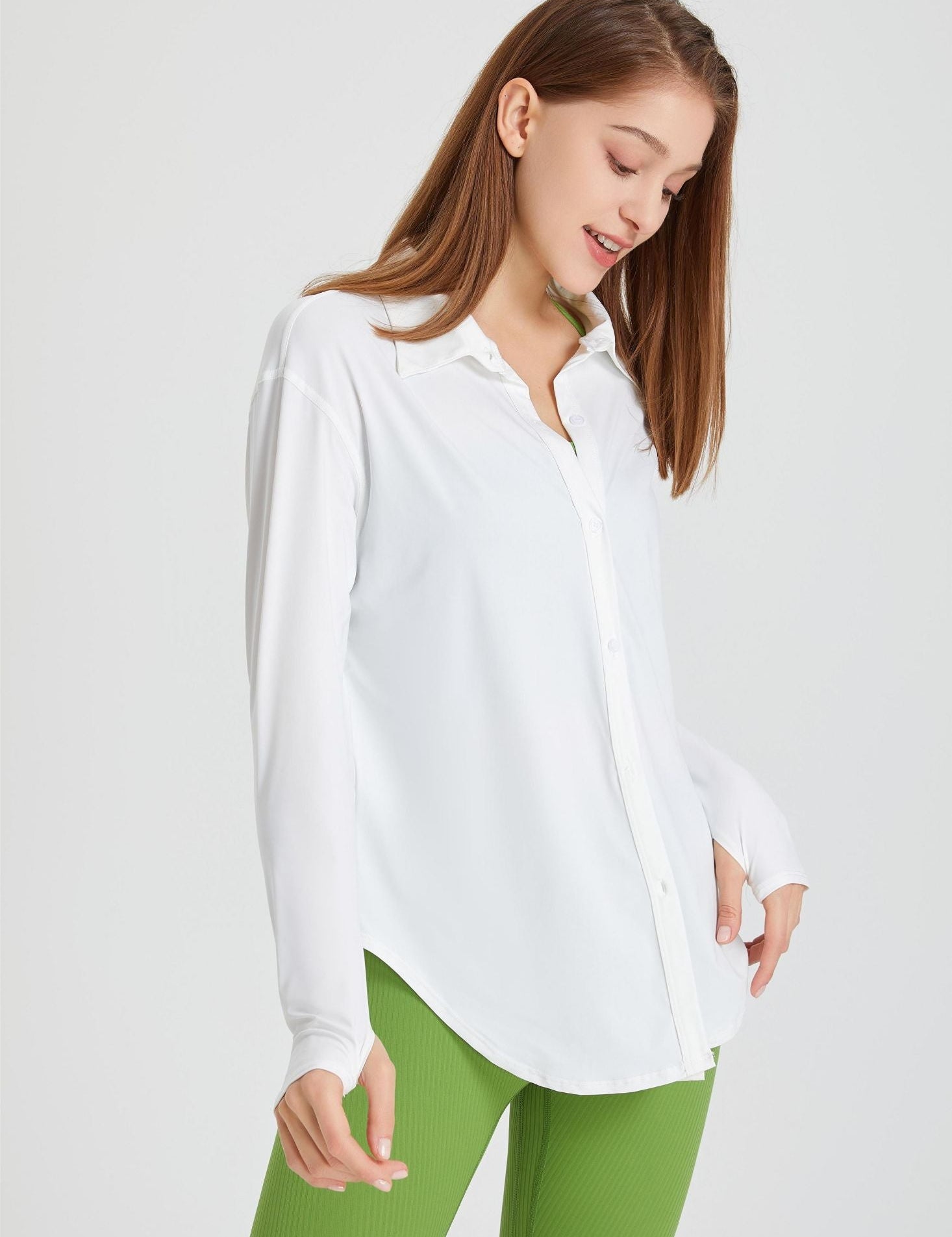 Sun Protection Button Up Long Sleeve Shirts by bornfocus