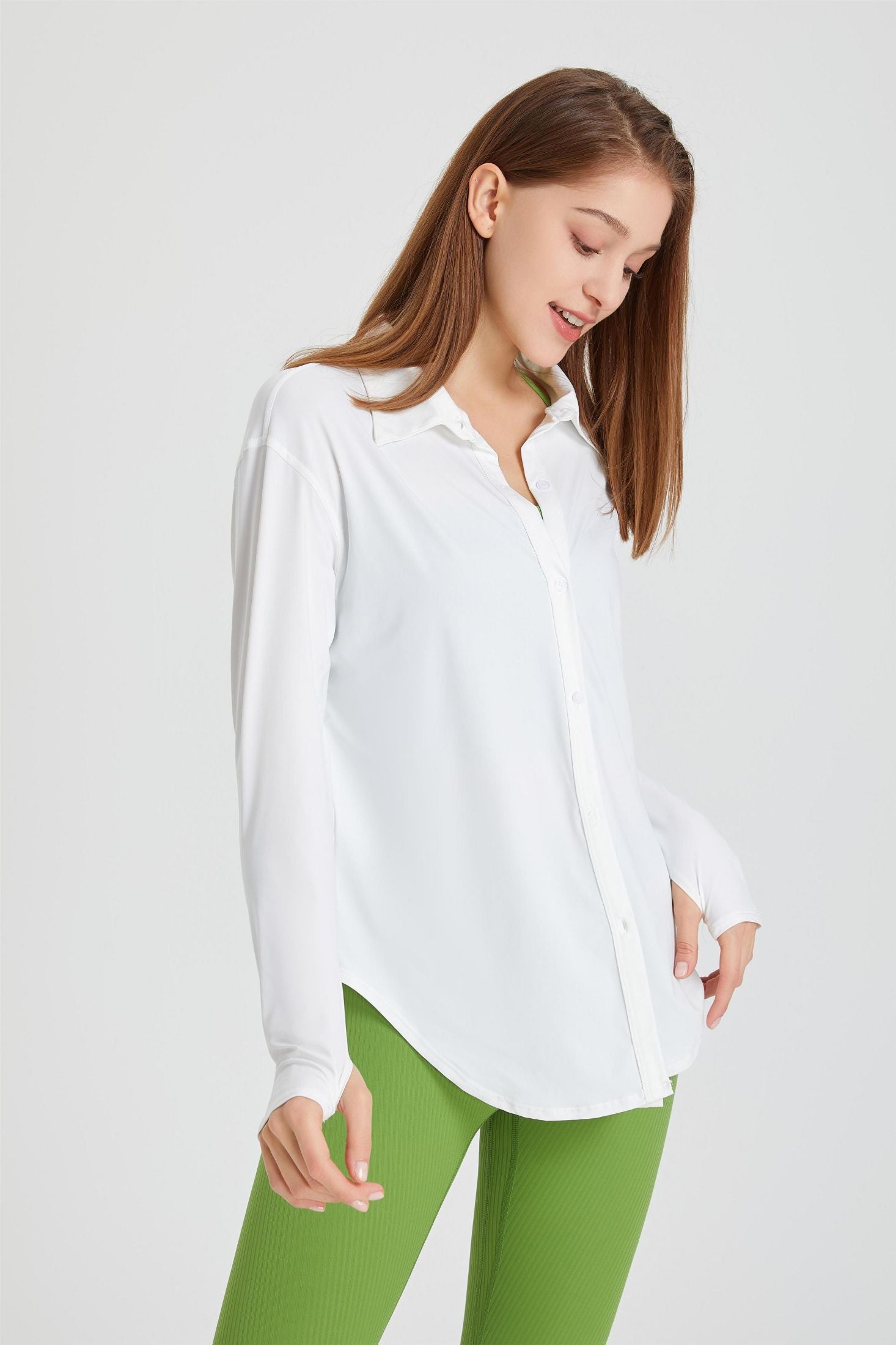 Sun Protection Button Up Long Sleeve Shirts by bornfocus