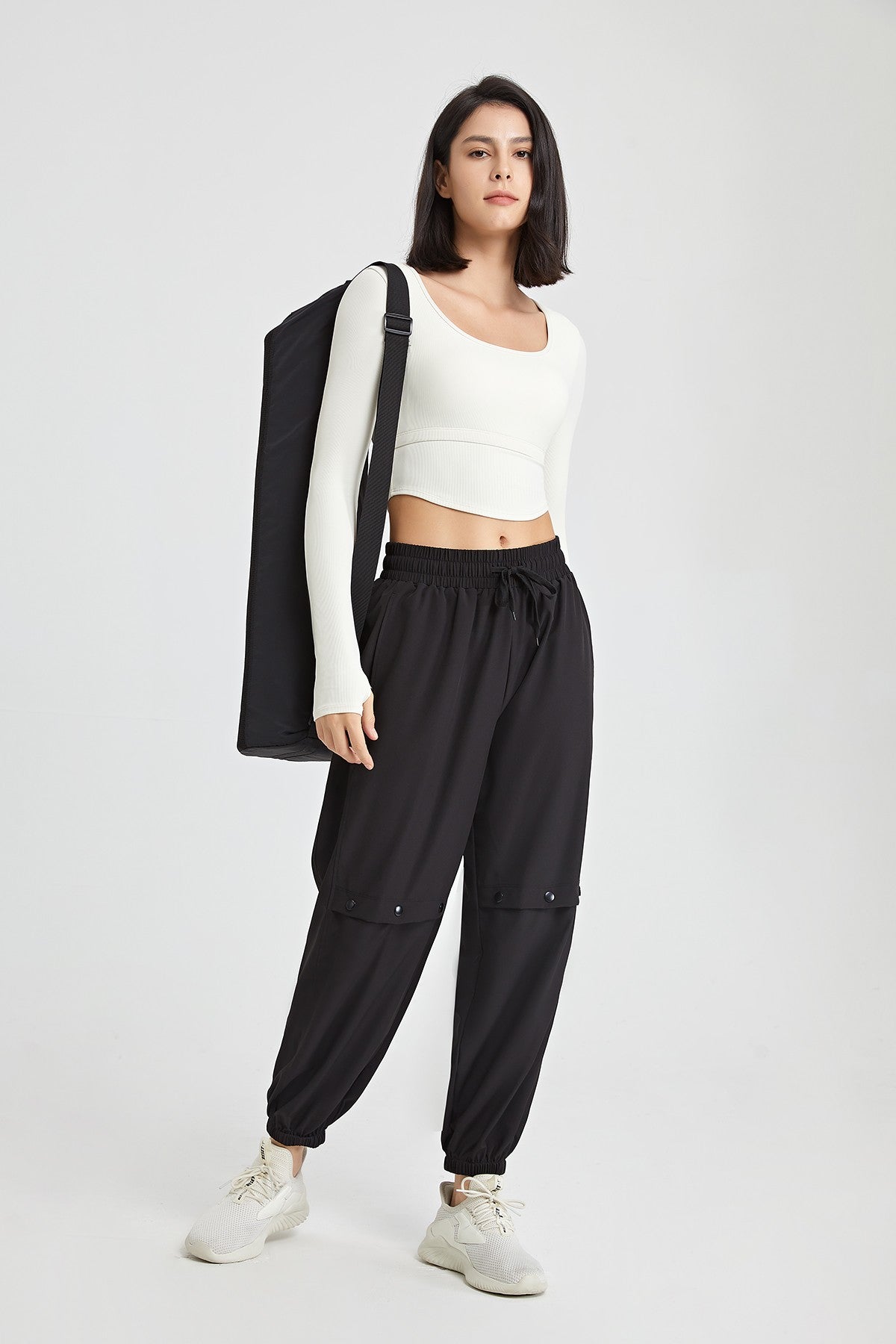 Boyfriend Cargo Pants with Drawstring by bornfocus