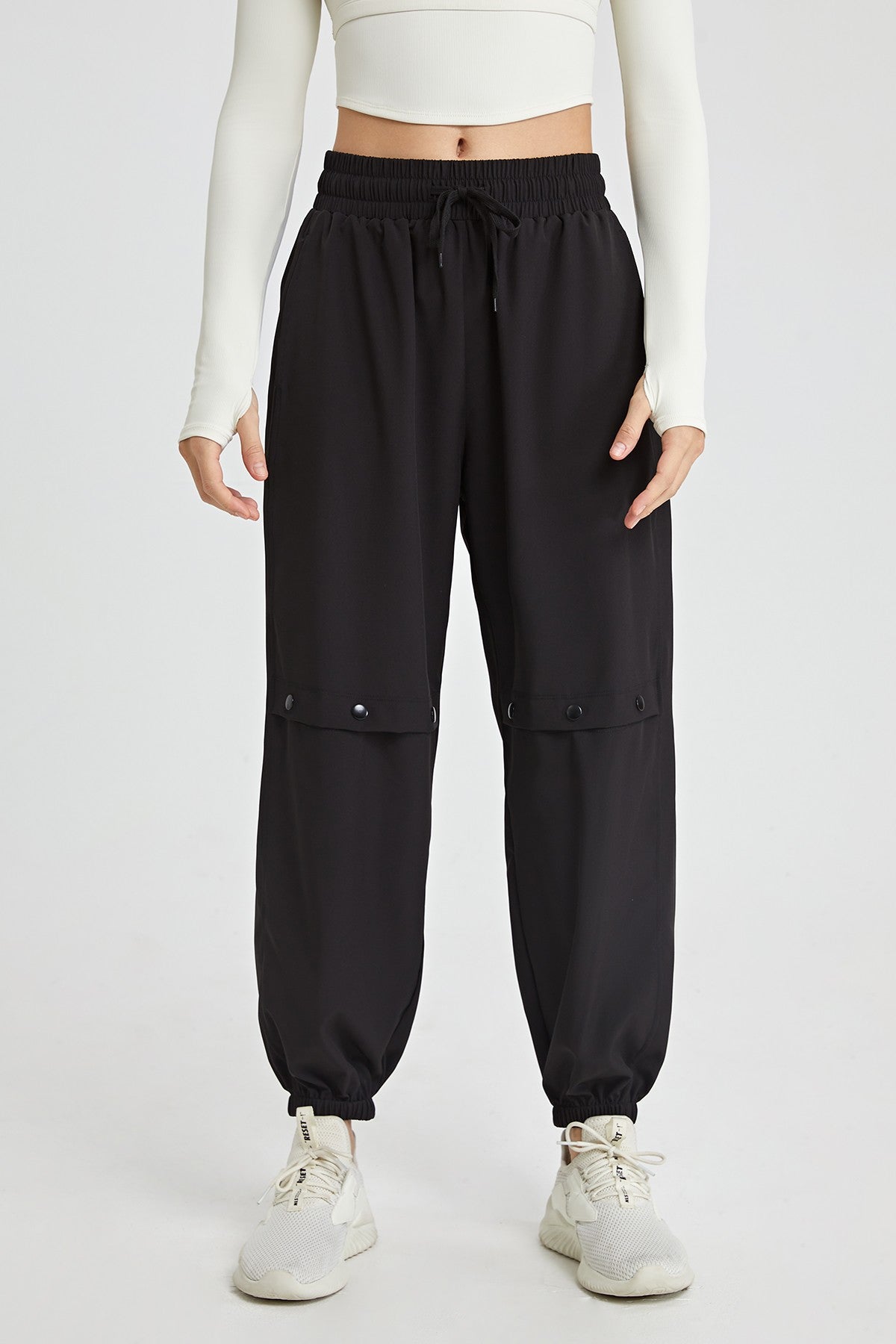 Boyfriend Cargo Pants with Drawstring by bornfocus