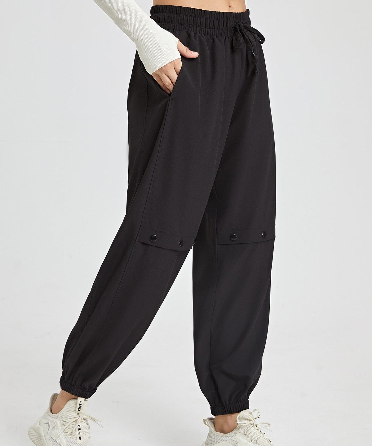 Boyfriend Cargo Pants with Drawstring by bornfocus