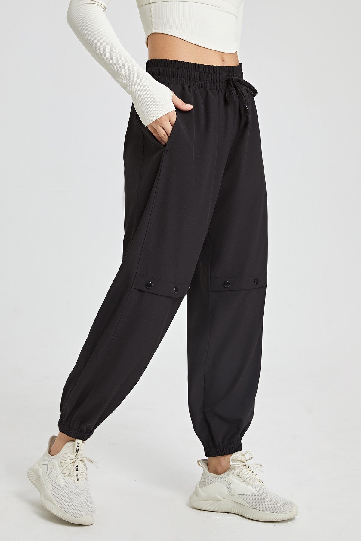 Boyfriend Cargo Pants with Drawstring by bornfocus