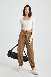 Boyfriend Cargo Pants with Drawstring by bornfocus