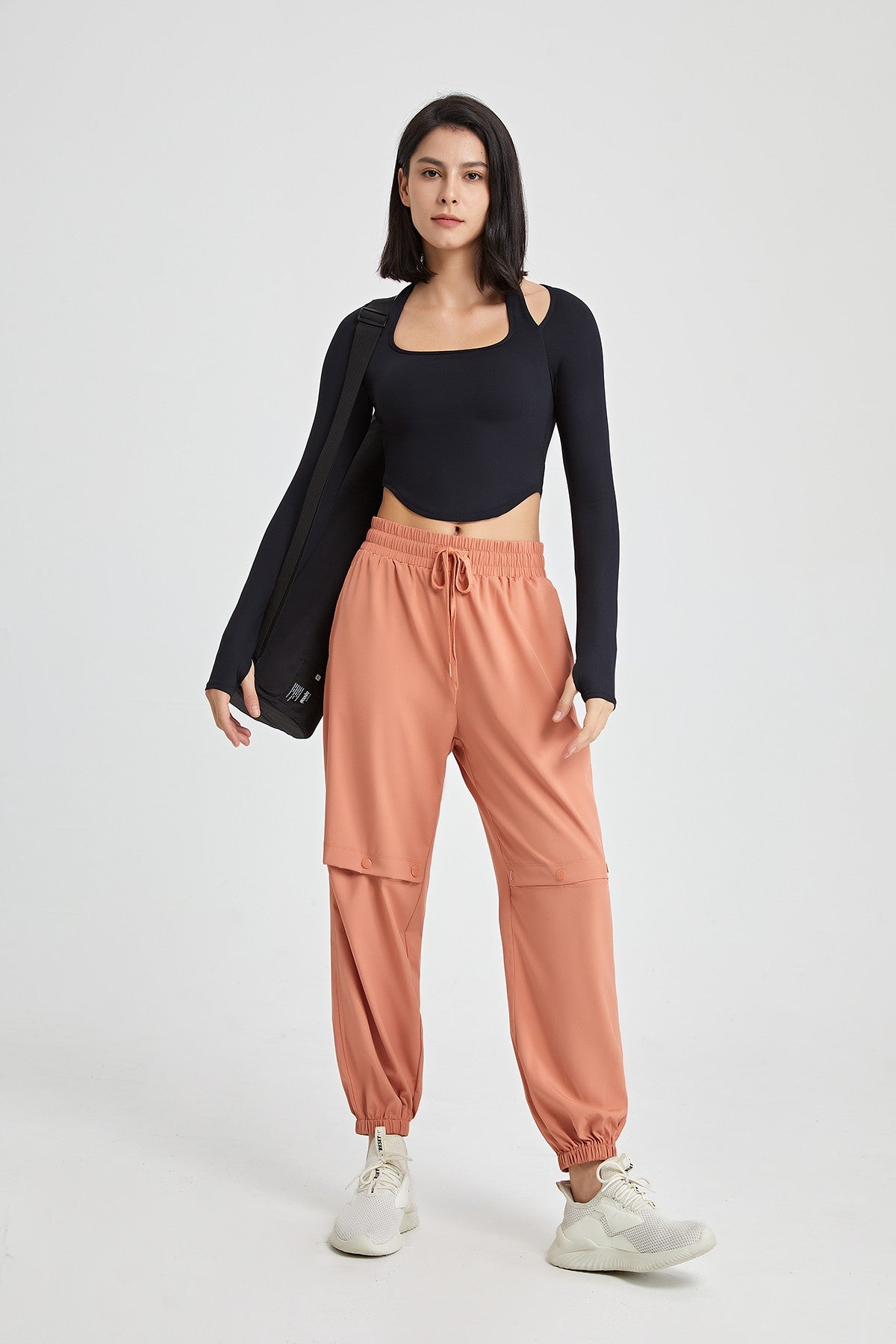 Boyfriend Cargo Pants with Drawstring by bornfocus